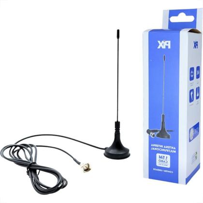 Imagem de Antena Interna Pix Digital Mini Base Magnetica Com Cabo 1,5M