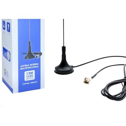 Imagem de Antena Interna Pix Digital Mini Base Magnetica Com Cabo 1,5M