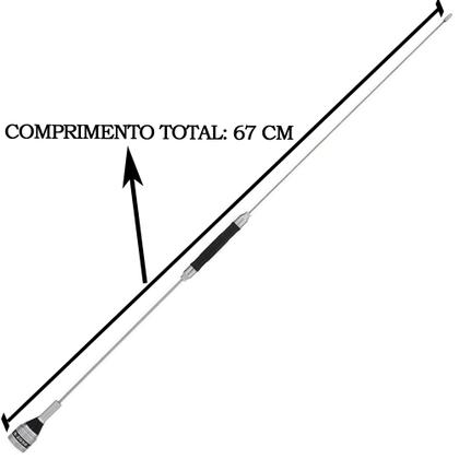 Imagem de Antena Móvel Px 67cm B-2050 + Adaptador Bnc Macho Uhf Fêmea Icom Yaesu Vertex