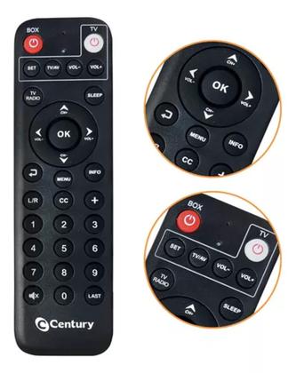 Imagem de Antena parabolica digital century kit completo com midia box b7