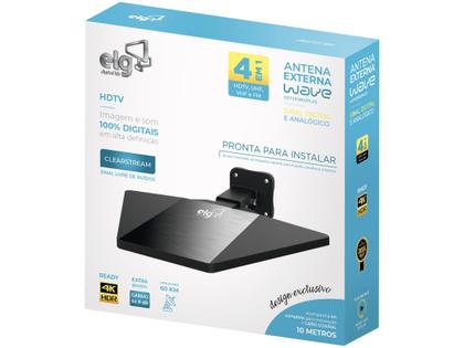 Imagem de Antena PRETA Externa ELG Cabo 10 mts - HDTVEX800PLUS