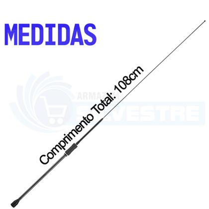 Imagem de Antena Px Base Embutida Bobinada Viuva Negra Black Mini Argentina 200w 1,08m