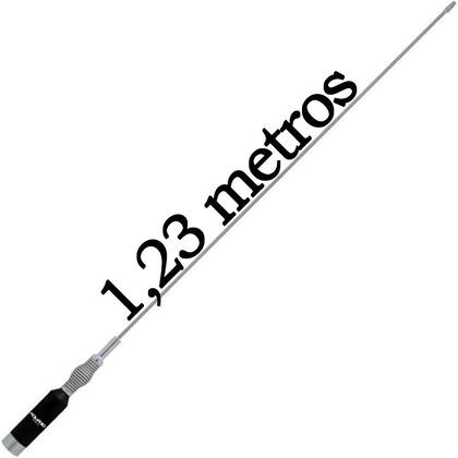 Imagem de Antena Px Inox 1,23m B-2080 Suporte Carroceria Caminhonete Cabo Conectores 3,5m