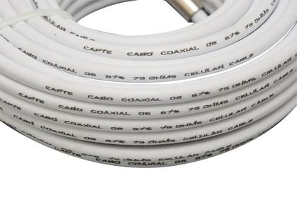 Imagem de Antena Tv Digital 4K Externa Log 28 Elementos Capte e Cabo Coaxial 20m