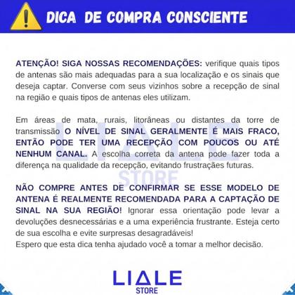 Imagem de Antena TV Digital Interna ou Externa SmartTV HDTV 4k com cabo base imã magnético