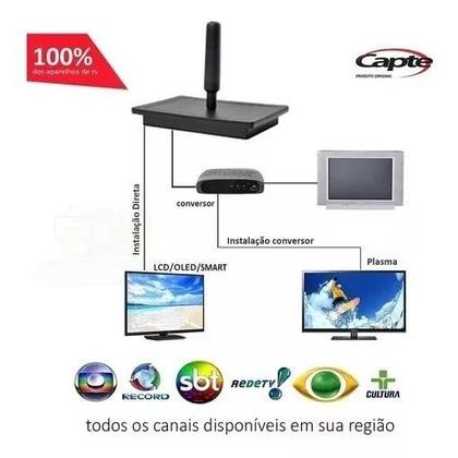 Imagem de Antena Tv Digital Onix interna externa Prova Agua com cabo