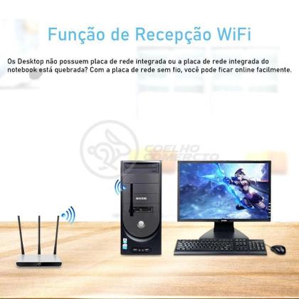 Imagem de Antena Usb 2.0 Receptor De Wifi Wireless 1200Mbps