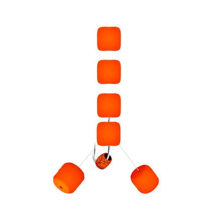 Imagem de Anteninha Pé de Galo Ração 12mm Cor Laranja Luminoso - Jr Pesca
