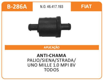 Imagem de Anti-Chama B286A Palio Siena Strada Uno 1.0 8V - 46.417.193 -