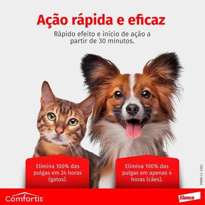 Imagem de Anti Pulgas Comfortis 140mg para Cães/Gatos com 3 Comp