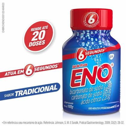 Imagem de Antiácido Sal de Fruta Eno Tradicional Frasco 100g