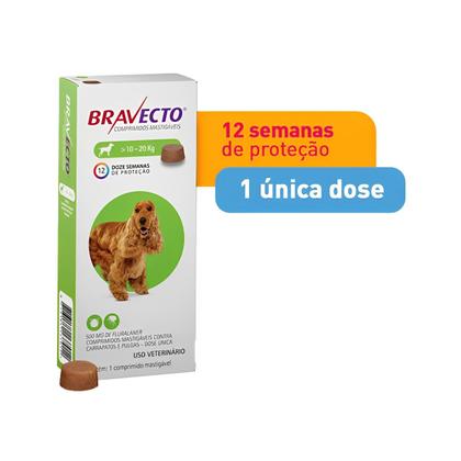 Imagem de Antipulga e Carrapato MSD Bravecto Cães de 10a20kg
