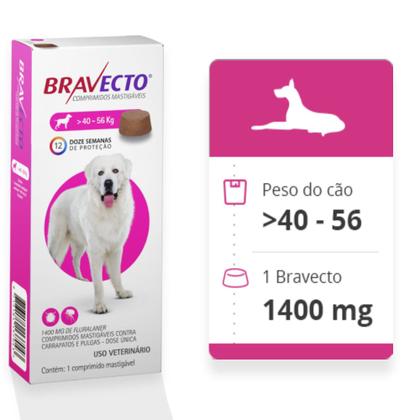 Imagem de Antipulgas Bravecto De 40 A 56 Kg