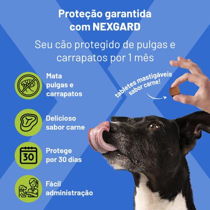 Imagem de Antipulgas E Carrapatos Nexgard Para Caes De 10,1 a 25 Kg Com 03 Tabletes