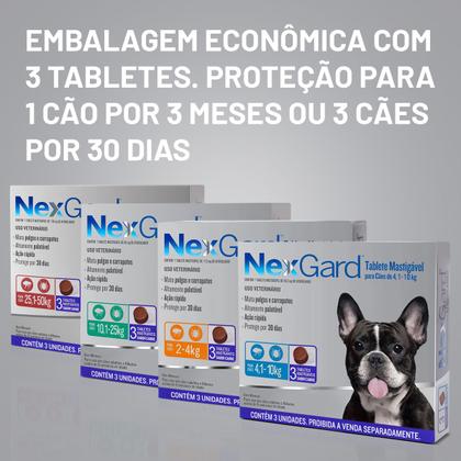 Imagem de Antipulgas E Carrapatos Nexgard Para Cães De 4 a 10Kg Com 3 Tabletes