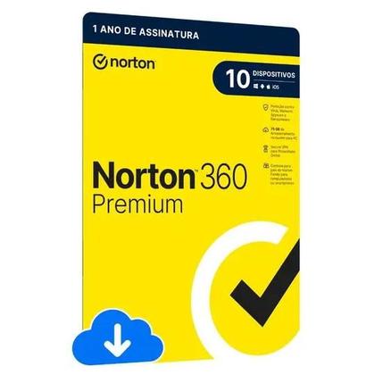 Imagem de Antivírus Norton 360 Premium - 10 Dispositivos - 12 Meses
