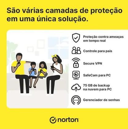 Imagem de Antivírus Norton 360 Premium - 10 Dispositivos - 12 Meses