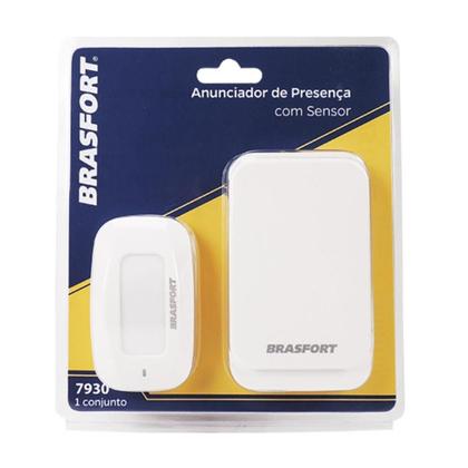 Imagem de Anunciador de Presença com Sensor 100 Metros e 52 Tipos de Sons 7930 BRASFORT