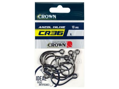 Imagem de Anzol Crown Inline CR36 Black Nº6 - 10 Unidades