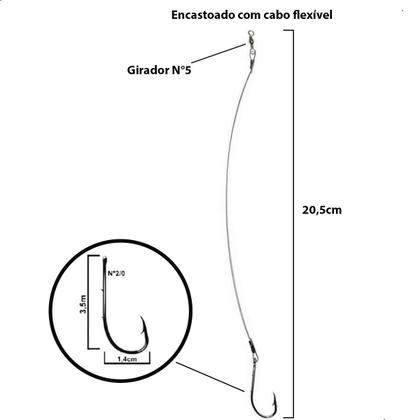 Imagem de Anzol Encastoado 4330 Flex - 2/0 Com 10 Unidades