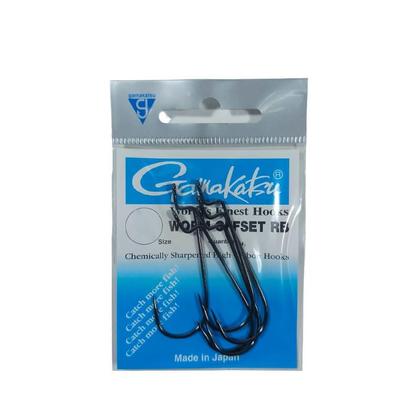 Imagem de Anzol Gamakatsu Offset Worm RB Black Super Resistente Cartela - Escolha o Tamanho