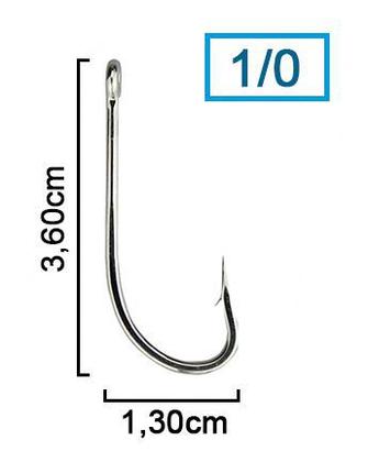 Imagem de Anzol Marine Sports 57315SS Inox N 1/0 - 100 Peças