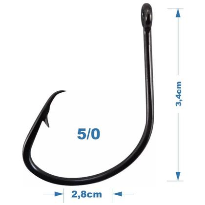 Imagem de Anzol Marine Sports Mutsu Circle Hook Black Nickel 5/0 20 Unidades