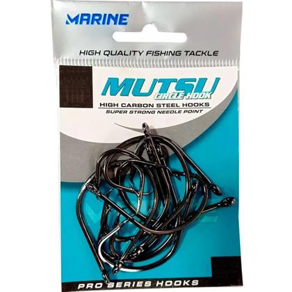 Imagem de Anzol Marine Sports Mutsu Circle Hook Black Nickel 5/0 20 Unidades