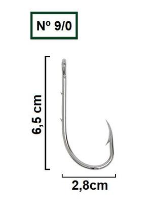Imagem de Anzol Norueguês Mustad Beak Baitholder 92247-Nickel Nº 9/0 - 100 Peças