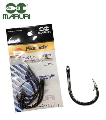 Imagem de Anzol Pinnacle 3X Live Bait Black Nº 6/0 - 5 Peças