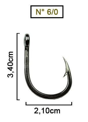 Imagem de Anzol Pinnacle 3X Live Bait Black Nº 6/0 - 5 Peças