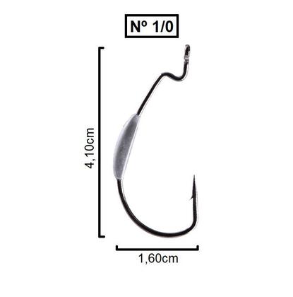 Imagem de Anzol Pinnacle Lastreado Weight Hook BS-2317 Nº 1/0 - 3 Peças