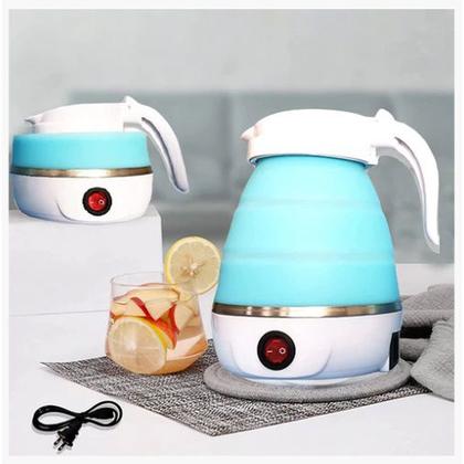 Imagem de Ao ar livre mini chaleira dobrável mini silicone ferramenta de água fervente chaleira elétrica acessórios acampamento pa