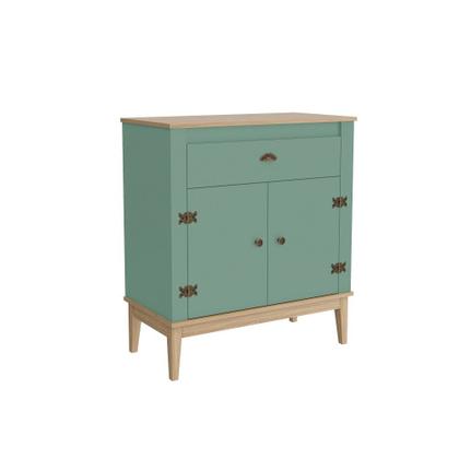 Imagem de Aparador 2 Portas 1 Gaveta com Pés de Madeira Colonial Movelbento