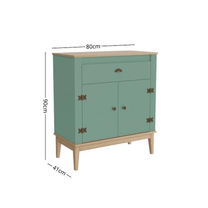 Imagem de Aparador 2 Portas 1 Gaveta com Pés de Madeira Colonial Movelbento