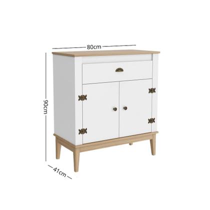 Imagem de Aparador 2 Portas 1 Gaveta com Pés de Madeira Colonial Movelbento