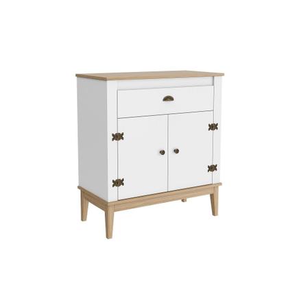 Imagem de Aparador 2 Portas 1 Gaveta com Pés de Madeira Colonial Movelbento