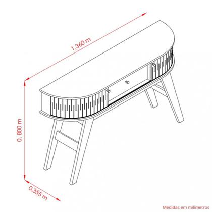 Imagem de Aparador 2 Portas 1 Gaveta Estoril Madetec