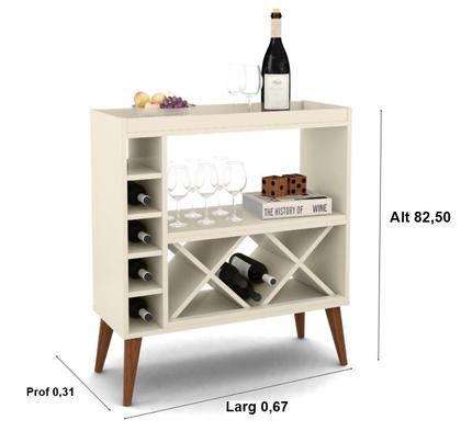 Imagem de Aparador Adega Florida Estilo Retrô bebidas com Pés Palito Cores - Comprar Móveis de Casa