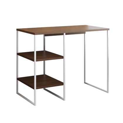 Imagem de Aparador Adega Industrial Bar Barzinho Bourbon Aço Branco e Carvalho 95 Cm