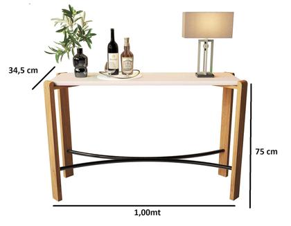 Imagem de Aparador Austria Moderno Sala Estar -Pes Madeira 100 Cm -Off White