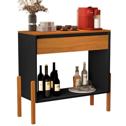 Imagem de Aparador Balcão Cantinho Café  100% MDF com 1 Uma Gaveta e Prateleira Resistente e Moderno