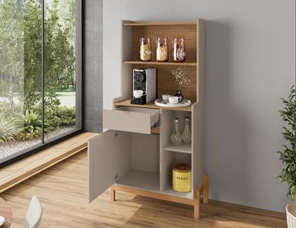 Imagem de Aparador Bancada Sala de Estar Buffet Balcão Jantar Armário Cozinha Cantinho do Café Bari Casa D