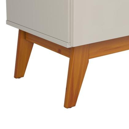 Imagem de Aparador Buffet 3 Portas Ares Lux Pés Madeira Decoração Cantinho Café Cozinha Sala Moderno Bar