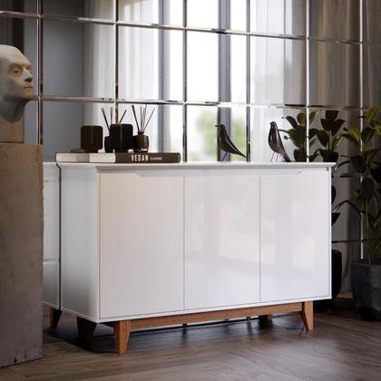 Imagem de Aparador Buffet 3 Portas Moderno Mdf/mdp Multiuso Retro Top