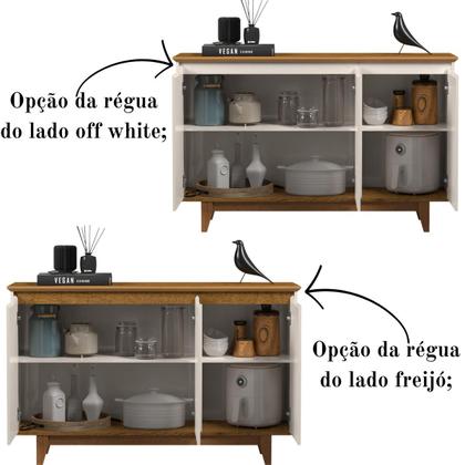 Imagem de Aparador Buffet 3 Portas Moderno Mdf/mdp Multiuso Retro Top