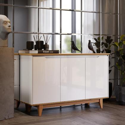 Imagem de Aparador Buffet 3 Portas Moderno Mdf/mdp Multiuso Retro Top