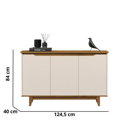 Imagem de Aparador Buffet 3 Portas Moderno Mdf/mdp Multiuso Retro Top
