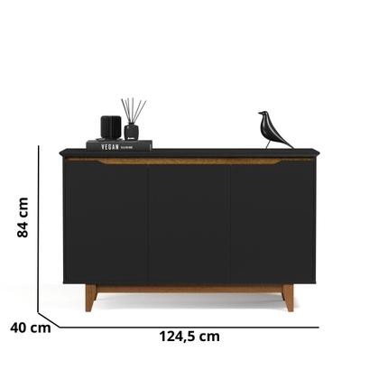Imagem de Aparador Buffet 3 Portas Moderno Mdf/mdp Multiuso Retro Top