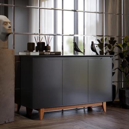 Imagem de Aparador Buffet 3 Portas Moderno Mdf/mdp Multiuso Retro Top